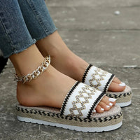 Weave Women's Slippers Platform Summer Shoes for Women New Beach Casual Heeled Sandals Bohemian Handmade Ladies Slides Natalia Home Fashion    Natalia Home Fashion
