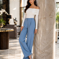 Sexy Shoulder Bared Long Sleeve Slim Fit Outwear Asymmetric Belly Bared Pleated T-Shirt Style Short New Arrival Acetate Fabric