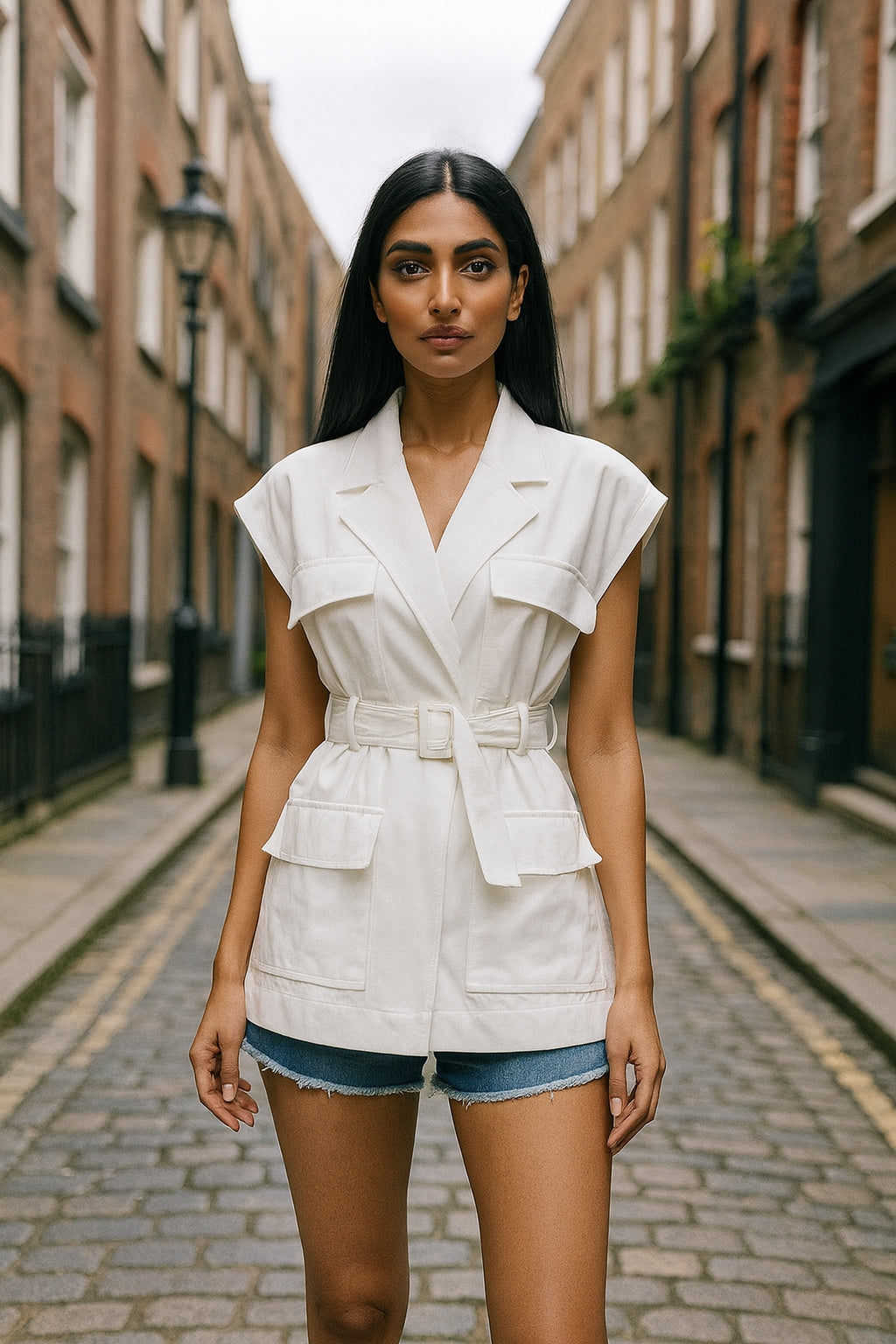 Fashion Loose Cotton Women's Shirt Elegant Lapel Sleeveless Shirts Casual Classic Solid Clothing Shirts for Women Tops