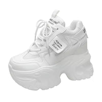 Casual Sneakers with Breathable Chunky Platform Walking Style Wedges Shoes High Heel Casual Sneakers Shoes for Women Women Platform Sneakers