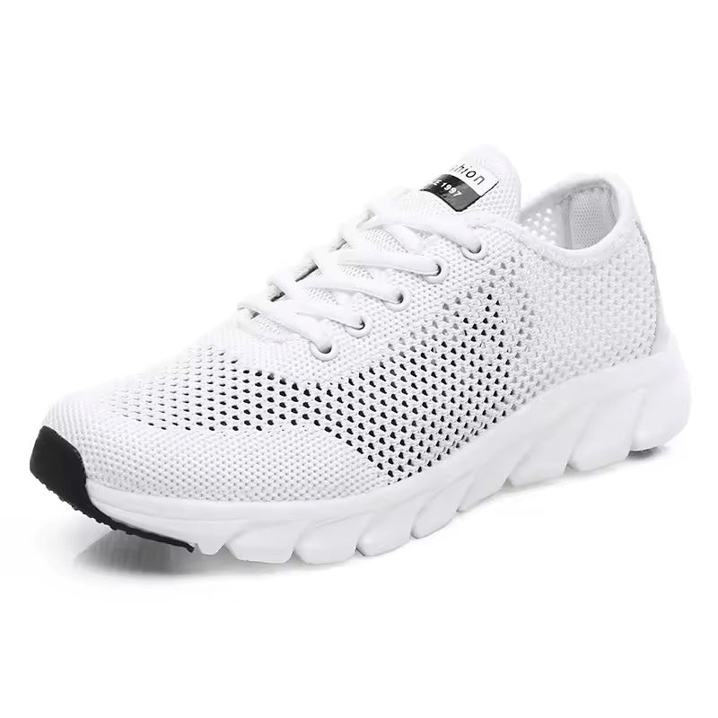 Women Flying Weave Breathable Soft Casual Sneakers Ladies Non-Slip Jogging Shoes Fashion Lightweight Running Shoes