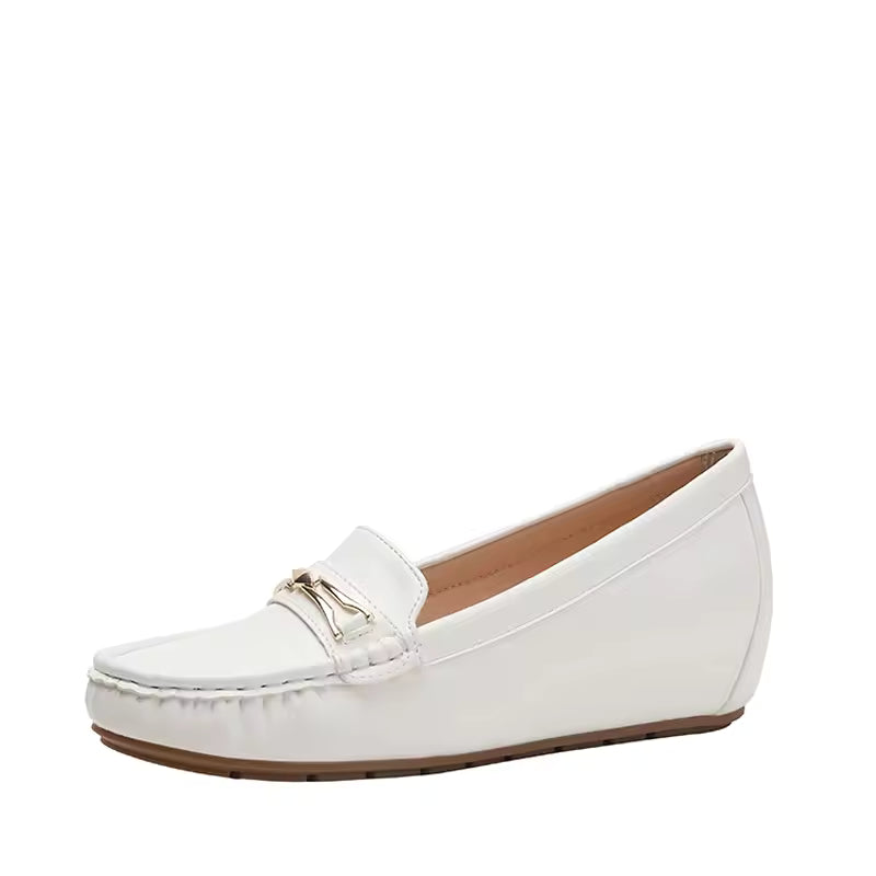 Leather Shoes Woman Slip On Women Flats Moccasins Women's Loafers Mother Shoe
