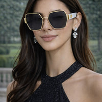High Quality Rectangle Sunglasses Women Metal Frame Glasses Fashion Designer Vintage Eyewear UV