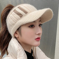 Winter Hat for Women Empty Top Baseball Caps Fashion Female Autumn Warm Casual Visor Caps Outdoor Bicycle Sports Hats Natalia Home Fashion    Natalia Home Fashion