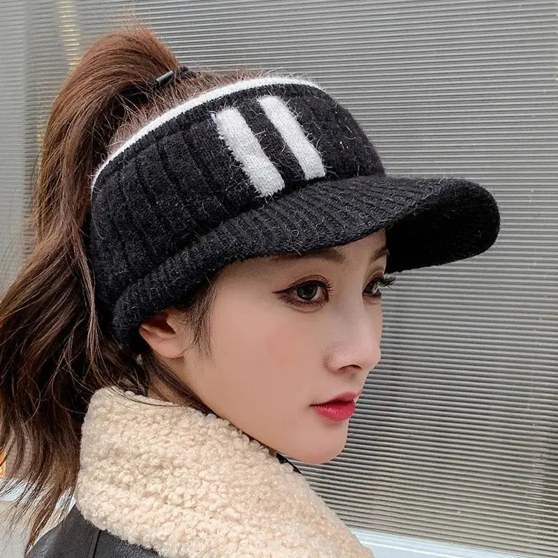 Winter Hat for Women Empty Top Baseball Caps Fashion Female Autumn Warm Casual Visor Caps Outdoor Bicycle Sports Hats Natalia Home Fashion    Natalia Home Fashion