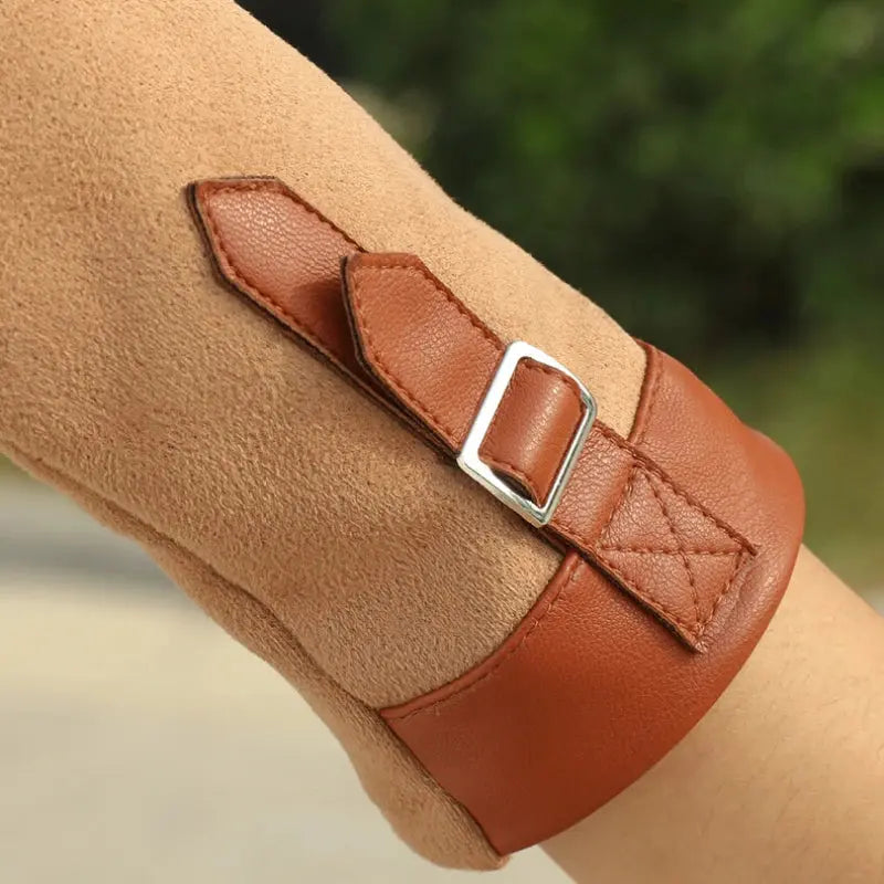 Women Fashion Elegant Business Style Suede Keep Warm Touch Screen Gloves Drive Skiing Cycling Not Bloated Fleece Natalia Home Fashion    Natalia Home Fashion