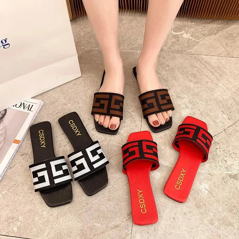 Women Flat Heels Slipper Summer Outdoor Non-slip Semi Formal Ladies Slides  Fashion Women Sandals Natalia Home Fashion    Natalia Home Fashion