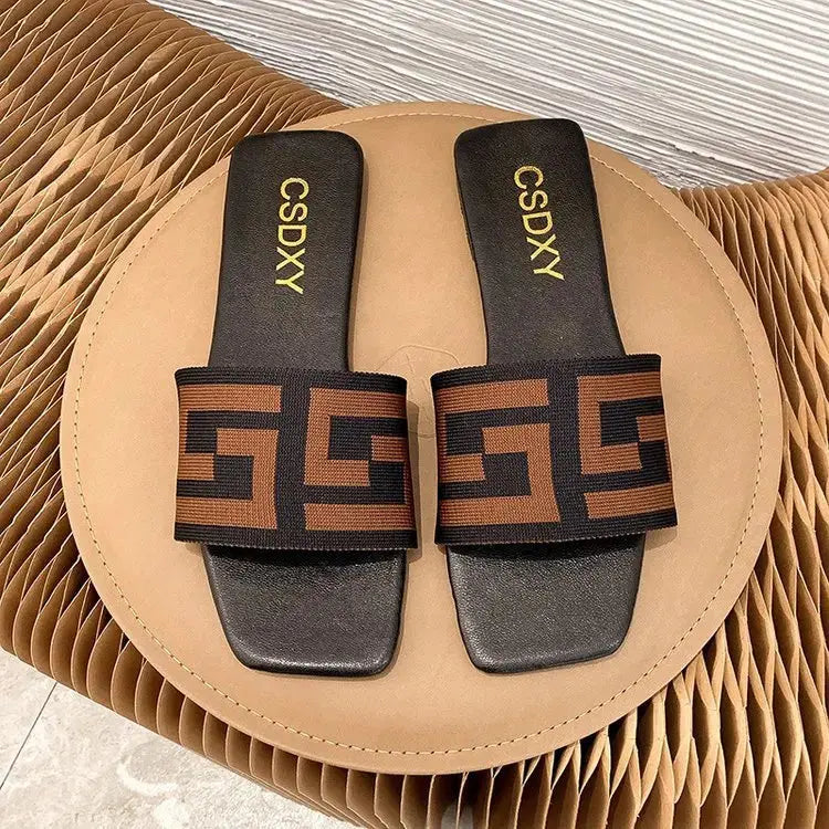Women Flat Heels Slipper Summer Outdoor Non-slip Semi Formal Ladies Slides  Fashion Women Sandals Natalia Home Fashion    Natalia Home Fashion
