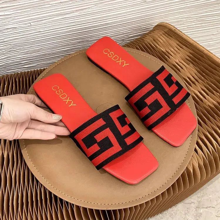 Women Flat Heels Slipper Summer Outdoor Non-slip Semi Formal Ladies Slides  Fashion Women Sandals Natalia Home Fashion    Natalia Home Fashion