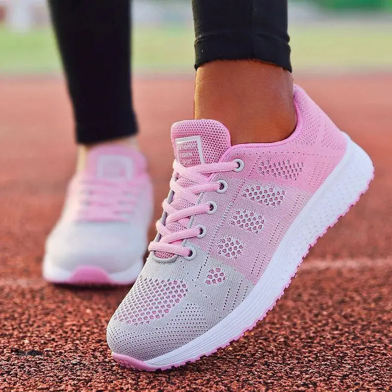 Women Flats Footwear Shoes Woman Lace Up Flats Shoes Casual Sneakers Women's Shoes Soft Natalia Home Fashion   1705Pink-35 Natalia Home Fashion