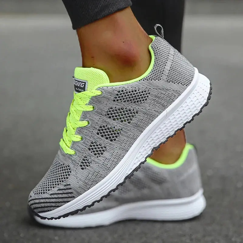 Women Flats Footwear Shoes Woman Lace Up Flats Shoes Casual Sneakers Women's Shoes Soft Natalia Home Fashion   Green-35 Natalia Home Fashion