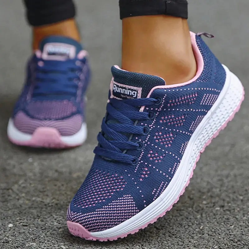 Women Flats Footwear Shoes Woman Lace Up Flats Shoes Casual Sneakers Women's Shoes Soft Natalia Home Fashion   Blue-35 Natalia Home Fashion