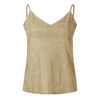 Women Halter Rhinestones Bling Tank Tops Shiny Beach Bralette Party Club Gold Metal Diamond-Studded Camisole Top for Ladies Natalia Home Fashion    Natalia Home Fashion