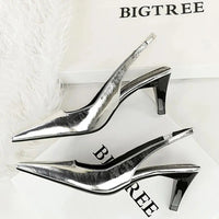 Women Heels Women 4Cm Heels Ladies Pumps Leisure Women's Shoes Hollow Back Strap Summer Women Sandals Natalia Home Fashion    Natalia Home Fashion