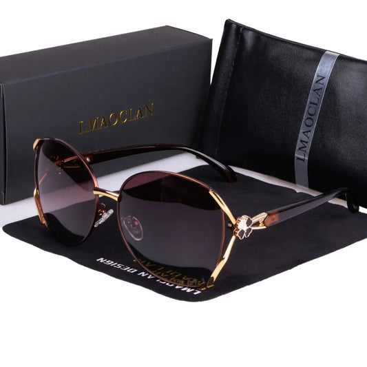Women Metal Polarized Sunglasses Luxury Fashion Ladies Vintage Brand Designer Female Sun Glasses Natalia Home Fashion    Natalia Home Fashion