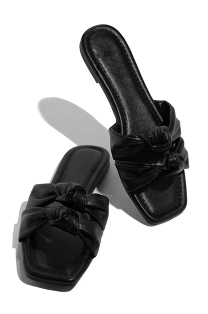 Women Sandals Open Toe Flat Slippers Women Square Head Bow Beach Women Shoes Natalia Home Fashion    Natalia Home Fashion