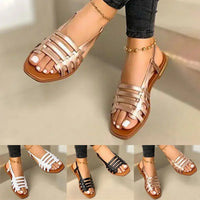 Women Sandals Woman Summer Hollow Out Roman Shoes 2024 Women's Gladiator Open Toe Beach Flats Ladies Footwear Plus Size 35-43 Natalia Home Fashion    Natalia Home Fashion