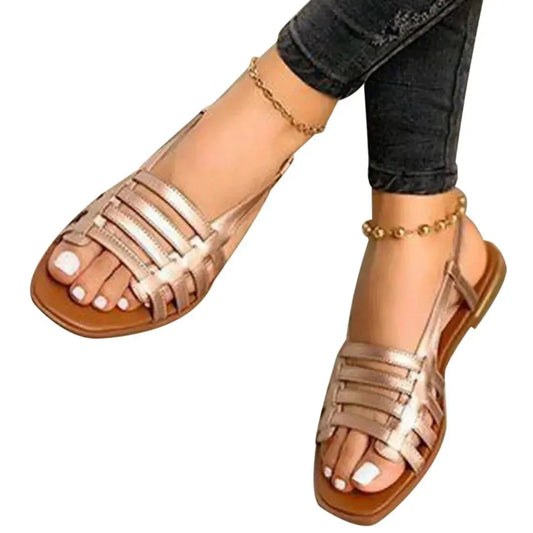 Women Sandals Woman Summer Hollow Out Roman Shoes - Women's Gladiator Open Toe  Flats Ladies Footwear Natalia Home Fashion    Natalia Home Fashion