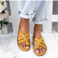 Women Wedge Sandals Casual Flat Shoes Female PU Casual Summer Shoes for Women Flip Flop Flats Ladies Beach Slipper Sandal Natalia Home Fashion    Natalia Home Fashion