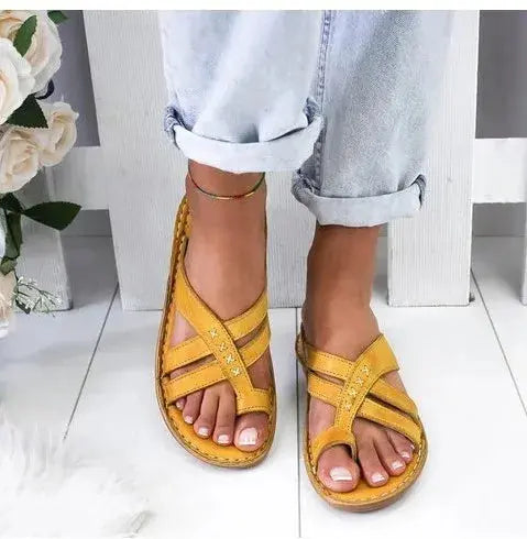 Women Wedge Sandals Casual Flat Shoes Female PU Casual Summer Shoes for Women Flip Flop Flats Ladies Beach Slipper Sandal Natalia Home Fashion    Natalia Home Fashion