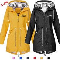 Women's Windproof Waterproof Jacket Outdoor Climbing Long Sleeve Hooded Coat Fashion Windbreaker Raincoat Natalia Home Fashion    Natalia Home Fashion
