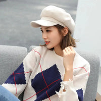 Women‘s Winter Vintage Berets Caps French Artist Warm Felt Hats Beret Female Solid Octagonal Hats Autumn Girl Natalia Home Fashion    Natalia Home Fashion