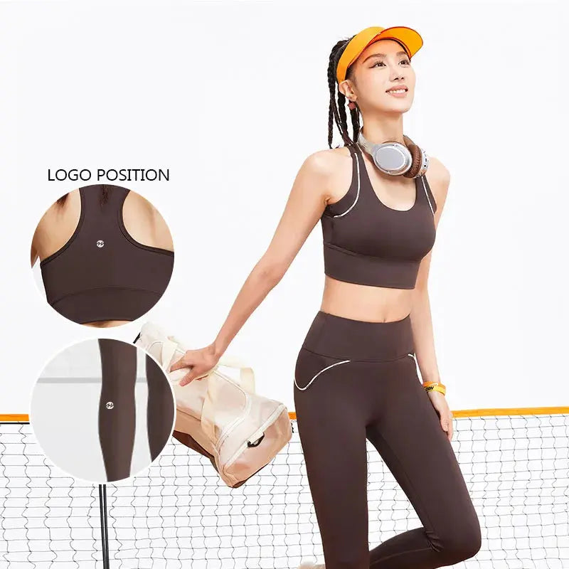 Women's Yoga Set with High-Impact Sports Bra and Tummy Control Yoga Leggings for Fitness Training and Running Natalia Home Fashion    Natalia Home Fashion