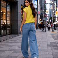 Women Cotton Linen Stand Collar Blouses Cap Sleeves Solid Color Loose Fit Casual Fashion Female Shirts Tops