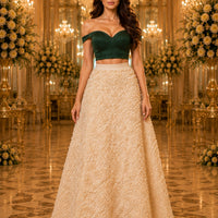 Light Luxury Evening Skirt  Women's Slim Fit Loose Warm Embroidered Petal Side Split Design Casual Skirt