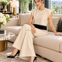 Clothing Suit Women's Knitwear Loose Slimming High-waisted Wide-leg Trousers Fashionable Two-piece Set Natalia Home Fashion    Natalia Home Fashion