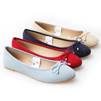 fashion basic fabric upper popular printing soft insole elastic bow flat ballrina shoes My Store