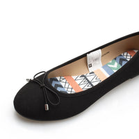 fashion basic fabric upper popular printing soft insole elastic bow flat ballrina shoes My Store