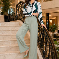 Women Temperament Print Shirt Long Sleeve Fashion Loose Shirts Ladies Lightweight Work Blouse