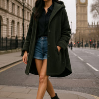 Fashionable Casual Cotton Jacket Women's Coat Hooded Corduroy Women's Clothing Hoodie Sweatshirt - Natalia Home Fashion