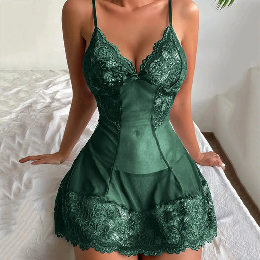 lace night dresses for woman plus size women's sleepwear evening dresses My Store