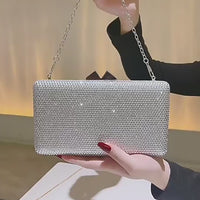 Large Boxed Crystal Evening Bags wedding handbags Party Rhinestones Purses and Handbags