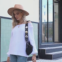 Fashion Fall Winter Oversized Sweater Mujer Long Off Shoulder Top Knitwear Jumper Women Sweater