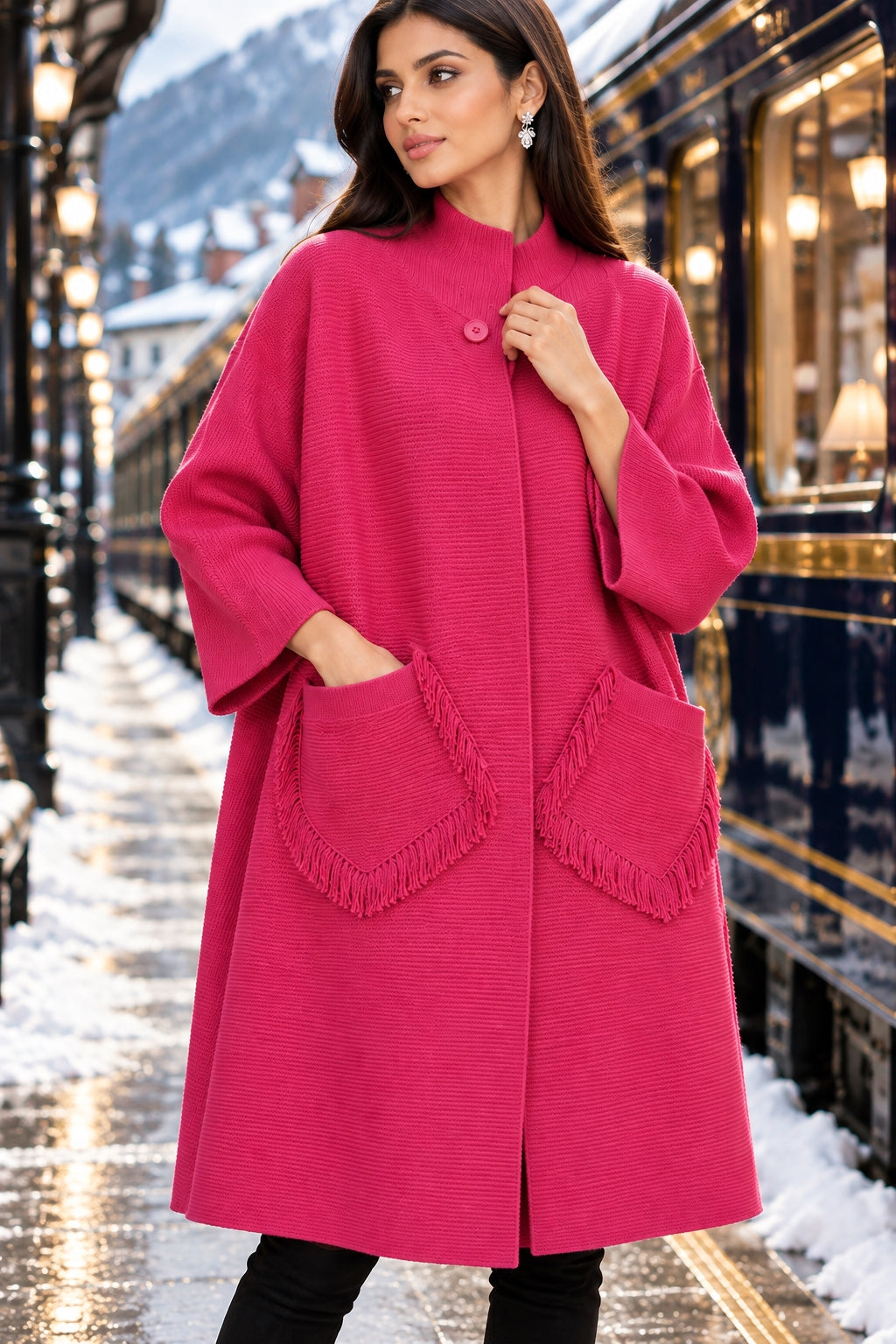 2026 miyake pleated fringe long coat  new over-the-knee pleated mid-length trench coat pressed  cardigan Natalia Home Fashion    Natalia Home Fashion