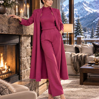 3 Piece Women Cardigan Fashion Knitted Pant Set Ladies Sweater Suit Vintage Fashion Ladies Natalia Home Fashion    Natalia Home Fashion