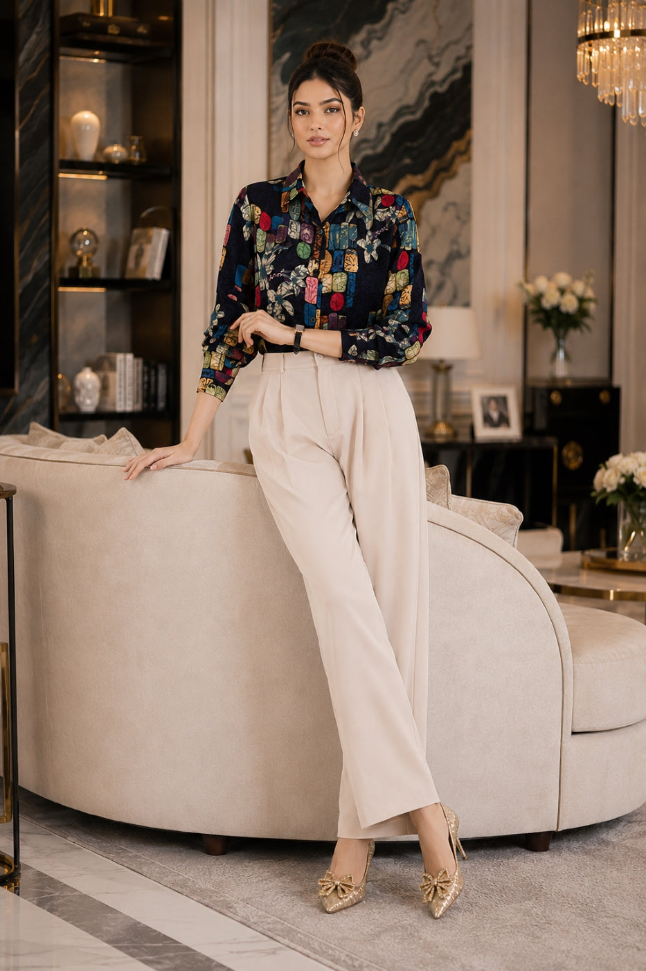 Fashion Women's Casual Shirt Tops Loose Long Sleeve Blouse Natalia Home Fashion    Natalia Home Fashion