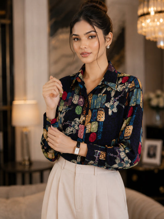 Fashion Women's Casual Shirt Tops Loose Long Sleeve Blouse Natalia Home Fashion    Natalia Home Fashion