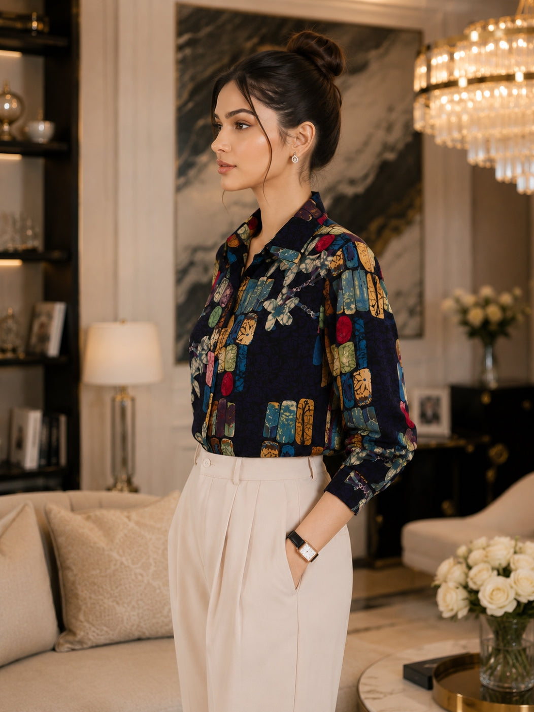 Fashion Women's Casual Shirt Tops Loose Long Sleeve Blouse Natalia Home Fashion    Natalia Home Fashion