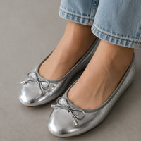 Fashion Flats Luxury Women Ballerinas Round Toe Bowtie Slip on Comfort Loafers Ladies  Shoes