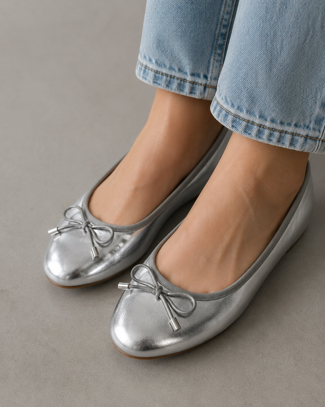 Fashion Flats Luxury Women Ballerinas Round Toe Bowtie Slip on Comfort Loafers Ladies  Shoes
