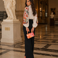 Women's Printed Shirt Long Sleeve Loose Button Cardigan Top Trendy Fashion Casual Blouses for Female