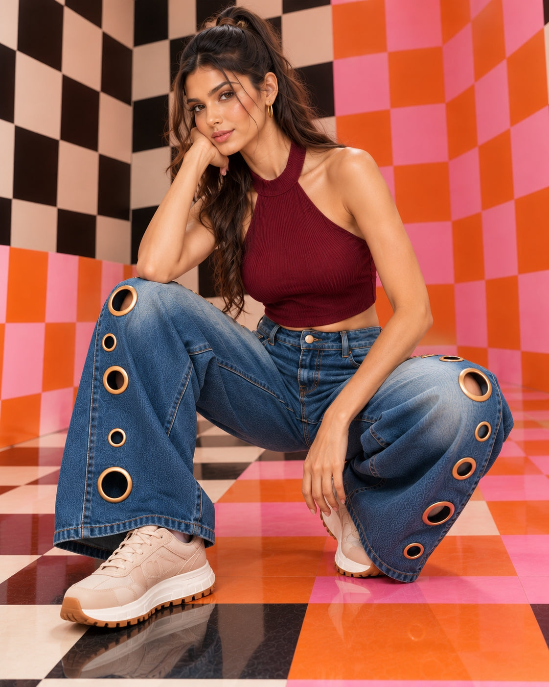 Women Straight Pants Jeans Long Length Tassels Trousers Stretch Mid Waist Washed Streetwear Denims Vintage Distressed Natalia Home Fashion    Natalia Home Fashion