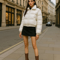 Winter Jacket Women Oversized Puffy Shiny Bubble Coat Solid Cotton Padded Coat Warm Waterproof Parka Female Outerwear - Natalia Home Fashion