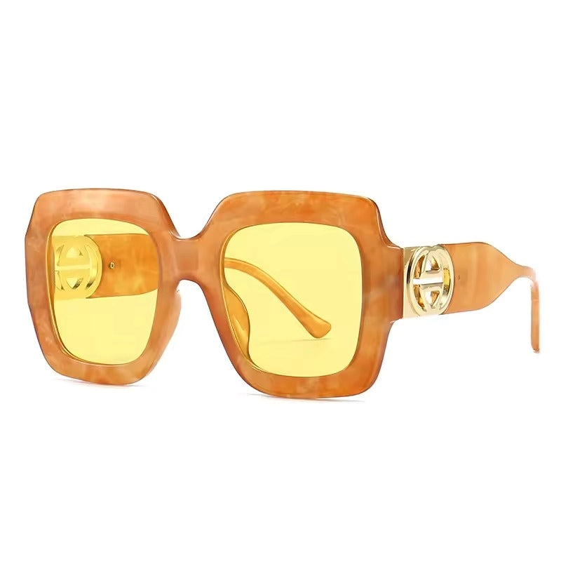 Large Frame Square Sunglasses Women's Brand Designer Fashion Sun Glasses Women Outdoor Travel Eyewear UV400