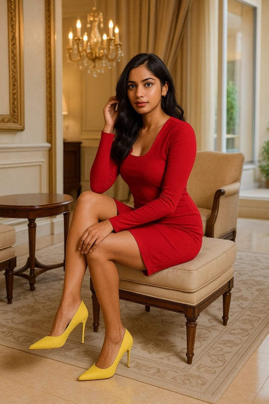 Classic Women Pumps Elegant Party Shoes Solid Suede Fined High Heels 9cm Office Shoes Ladies Pumps